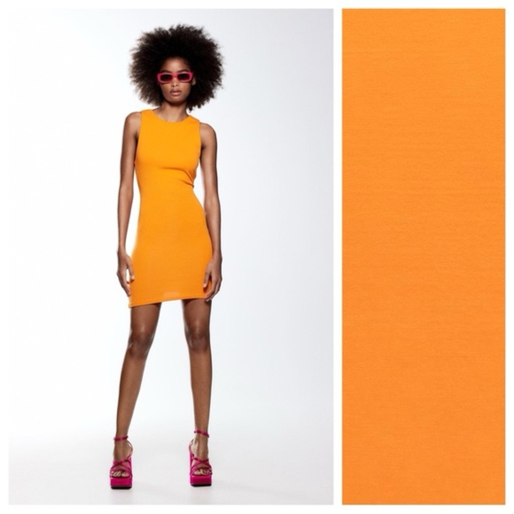 NWT Zara Orange Mini Dress Sz S